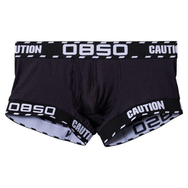 Daily wear|Gym sessions|Holiday parties|Pride events|Night gatherings|Breathable|Butt-lift design|Comfort|Proper support|Stylish appearance|Festive mood|Men's trunks|Low-rise underwear|Caution trunks|Sexy trunks|Black|Front view2