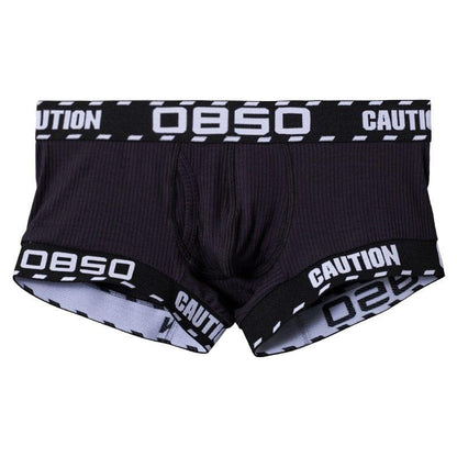 Daily wear|Gym sessions|Holiday parties|Pride events|Night gatherings|Breathable|Butt-lift design|Comfort|Proper support|Stylish appearance|Festive mood|Men's trunks|Low-rise underwear|Caution trunks|Sexy trunks|Black|Front view2