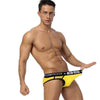 0850 Collection Briefs men's breathable design briefs in yellow, front view