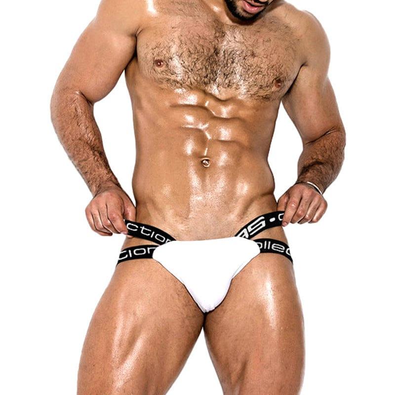 0850 Collection Core Jockstrap men's comfort fit jockstrap in White, front view