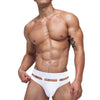 ADANNU Bad Kid Start Briefs men's moisture wicking briefs in white, front view