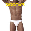 ADANNU Classic Solid Color Jockstrap men's breathable design jockstrap in White, front view
