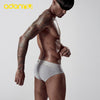 ADANNU Cotton Briefs men's breathable design briefs in gray, back view