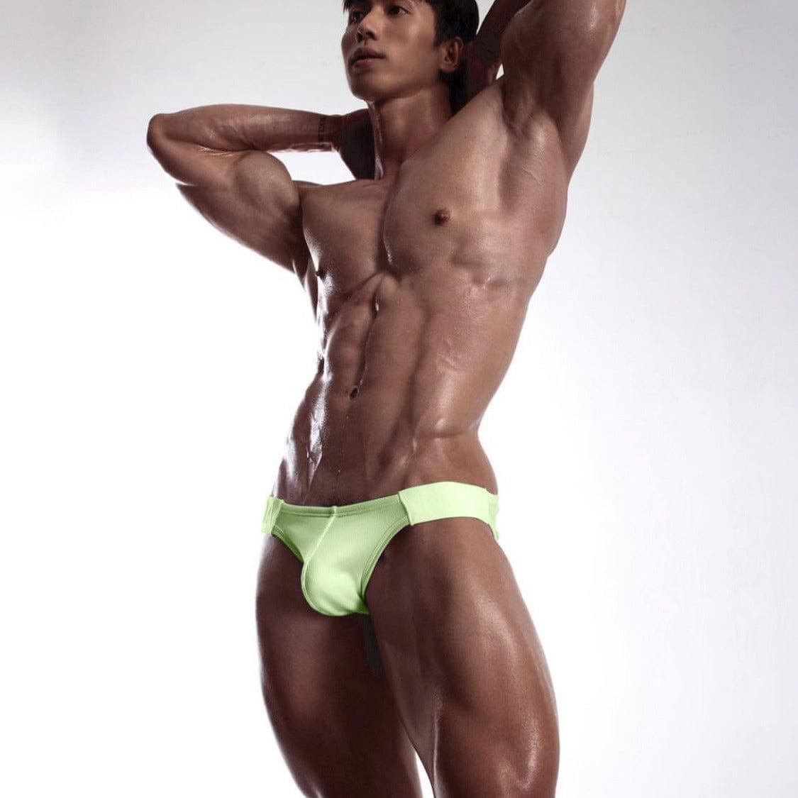 ADANNU Extreme Challenger Briefs men's comfort fit briefs in green, right side view