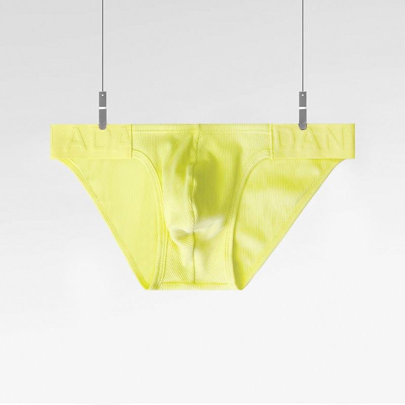 ADANNU Extreme Challenger Briefs men's comfort fit briefs in yellow, front view