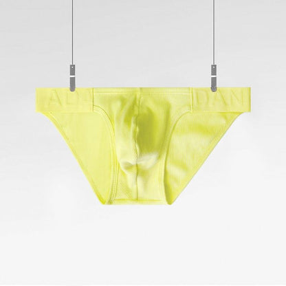 ADANNU Extreme Challenger Briefs men's comfort fit briefs in yellow, front view