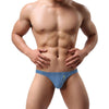 ADANNU Modal Cheeky Thong men's breathable design thong in Blue, front view