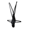 JOCKMAIL Adjustable Thong & Jockstrap Bodysuit men's comfort fit thong and jockstrap bodysuit in Black, front view