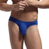 JOCKMAIL Big Boy Bulge Pouch Briefs men's breathable design briefs in blue, front view