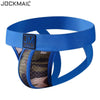 JOCKMAIL Camo Mesh Sports Jockstrap men's breathable design jockstrap in Blue, 3D left side view