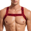 JOCKMAIL Cross Back Harness with a comfort fit design in Red, front view
