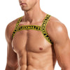 JOCKMAIL Cross Back Harness with a comfort fit design in Yellow, front view