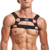 JOCKMAIL Dynamic Elastic Harness with a comfort fit in Black, front view