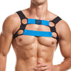 JOCKMAIL Dynamic Elastic Harness with a comfort fit in Blue, front view