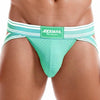 JOCKMAIL Dynamic Mesh Jockstrap men's breathable design jockstrap in Aqua, front view