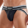JOCKMAIL Dynamic Mesh Jockstrap men's breathable design jockstrap in Black, right side view