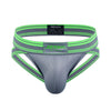 JOCKMAIL Dynamic Mesh Jockstrap men's breathable design jockstrap in Gray, 3D front view