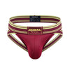 JOCKMAIL Dynamic Mesh Jockstrap men's breathable design jockstrap in Jujube Red, 3D front view