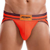JOCKMAIL Dynamic Mesh Jockstrap men's breathable design jockstrap in Orange, front view
