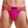 JOCKMAIL Dynamic Mesh Jockstrap men's breathable design jockstrap in Rose Red, front view