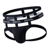JOCKMAIL Heatwave Harness-Strap Jockstrap men's butt-lift design jockstrap in Black, left side view