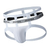 JOCKMAIL Heatwave Harness-Strap Jockstrap men's butt-lift design jockstrap in White, left side view
