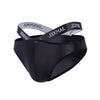JOCKMAIL Heatwave Sheer Briefs men's breathable design briefs in black, 3D left side view