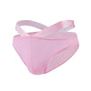 JOCKMAIL Heatwave Sheer Briefs men's breathable design briefs in pink, 3D left side view