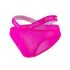 JOCKMAIL Heatwave Sheer Briefs men's breathable design briefs in rose red, 3D left side view