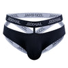 JOCKMAIL Heatwave Sheer Double-Strap Jockstrap men's butt-lift design jockstrap in Black, front view
