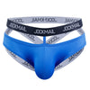 JOCKMAIL Heatwave Sheer Double-Strap Jockstrap men's butt-lift design jockstrap in Blue, front view