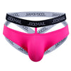 JOCKMAIL Heatwave Sheer Double-Strap Jockstrap men's butt-lift design jockstrap in Rose Red, front view