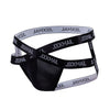 JOCKMAIL Heatwave Sheer Jockstrap men's breathable design jockstrap in Black, left side view