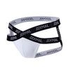 JOCKMAIL Heatwave Sheer Jockstrap men's breathable design jockstrap in White, left side view