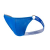 JOCKMAIL Heatwave Sheer Ring Jockstrap men's breathable design jockstrap in Blue, left side view