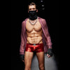 JOCKMAIL Iridescent Boxers men's iridescent underwear in red, front view