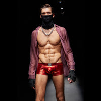 JOCKMAIL Iridescent Boxers men's iridescent underwear in red, front view