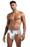 JOCKMAIL Jockstrap with Detachable Pouch men's comfort fit jockstrap in White, front view