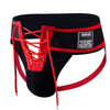 JOCKMAIL Lace-Up Jockstrap men's comfort fit jockstrap in Black, 3D left side view