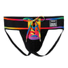 JOCKMAIL Lace-Up Jockstrap men's comfort fit jockstrap in Rainbow, front view