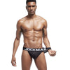 JOCKMAIL Mesh Bikini Briefs men's breathable design briefs in black, front view