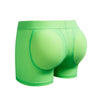 JOCKMAIL Mesh Boxers with Sponge Padding men's breathable underwear in fluorescent green, 3D back view