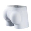JOCKMAIL Mesh Boxers with Sponge Padding men's breathable underwear in white, 3D back view