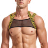 JOCKMAIL Mesh Ring Harness with a comfort fit design in Yellow, front view
