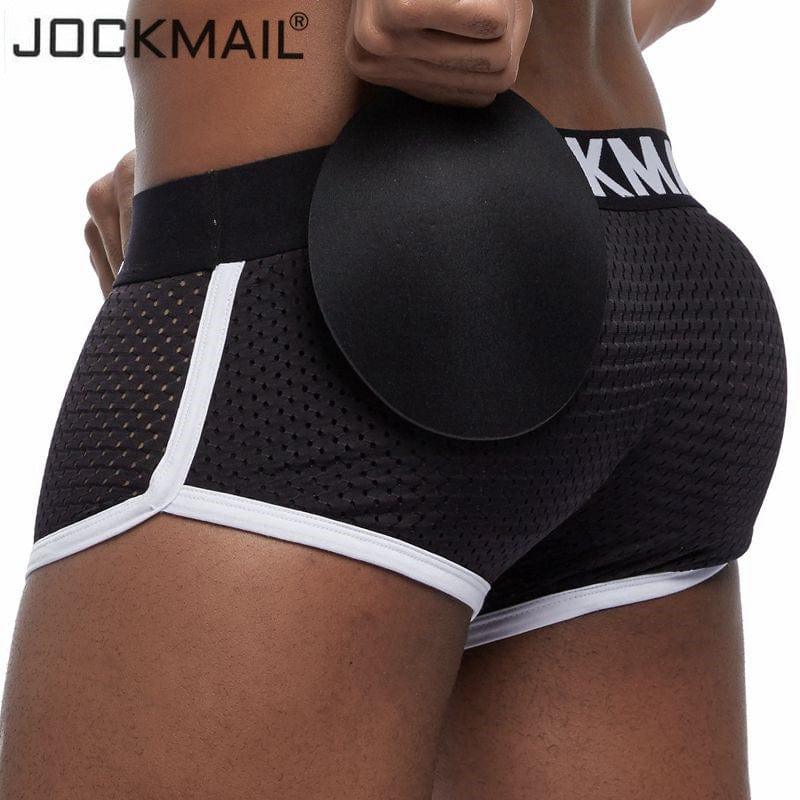 Daily wear|Gym sessions|Holiday parties|Pride events|Night gatherings|Breathable|Butt-lift design|Snug fit|Lightweight|Shaping|Waistline control|Slimming|Abdomen control|Comfort|Proper support|Stylish appearance|Festive mood|Body sculpting|Men's trunks|Low-rise underwear|Mesh trunks|Sponge pad trunks|Sexy trunks|Black|Left Side view3
