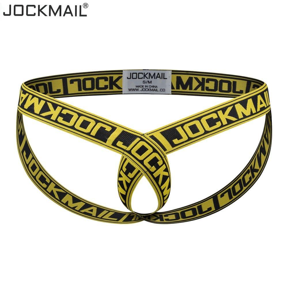 JOCKMAIL Mobius Jockstrap men's comfort fit jockstrap in Yellow, front view
