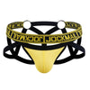 JOCKMAIL Mobius Mesh Adjustable Support Dual Jockstrap men's breathable design jockstrap in Yellow, front view