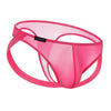 JOCKMAIL NatureVibe Sheer Supportive Jockstrap men's comfort fit jockstrap in Rose Red, left side view