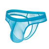JOCKMAIL NatureVibe Sheer Thong men's comfort fit thong in Sky Blue, left side view