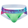 JOCKMAIL Neon Mesh Jockstrap men's breathable design jockstrap in Green, 3D front view